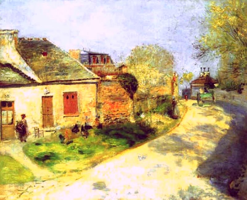 La Provende des poules &agrave; Louvecinnes par Pierre Auguste Renoir